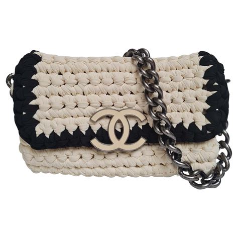 chanel fancy crochet flap bag|chanel flap bag agneau.